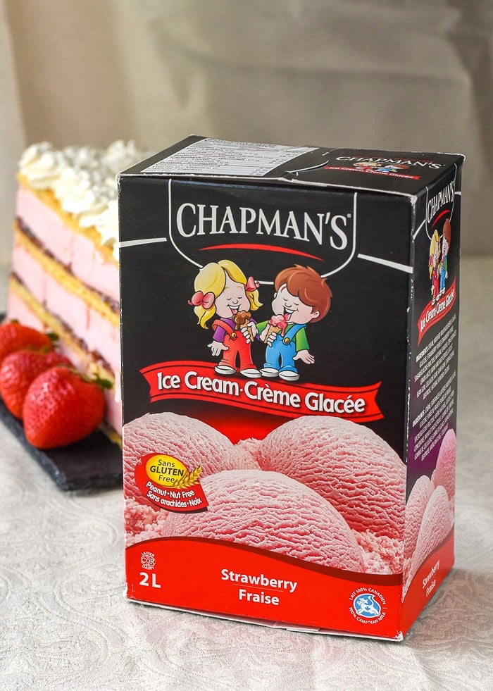 Photo of a box of Chapman's Strawberry Ice Cream