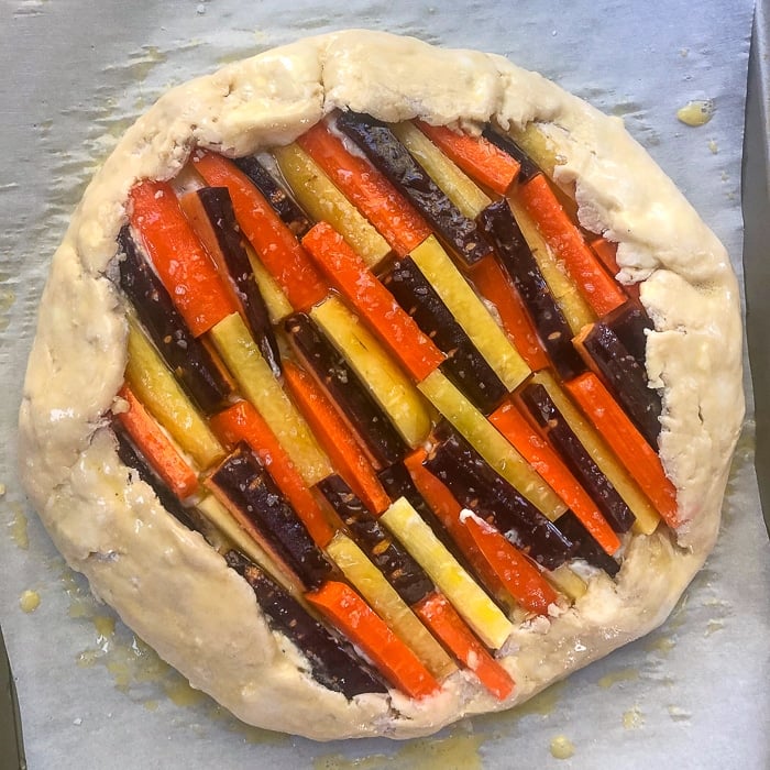 Roasted Vegetable Galette ready for the oven