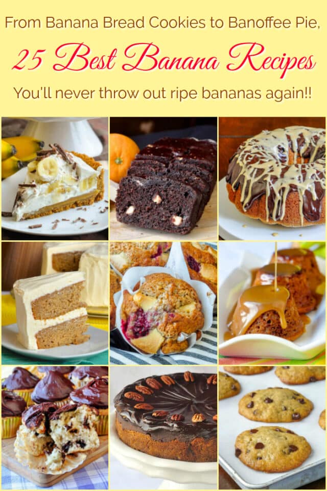 Best Banana Recipes. 25 yummy rescue recipes for ripe bananas!!