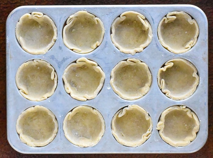 Pastry shells ready for the Maple Butter Tartsfilling
