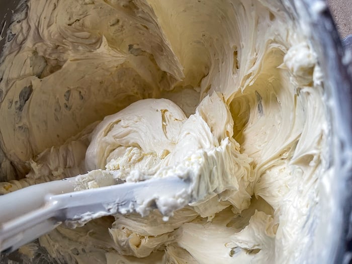 Beat to soften the cream cheese