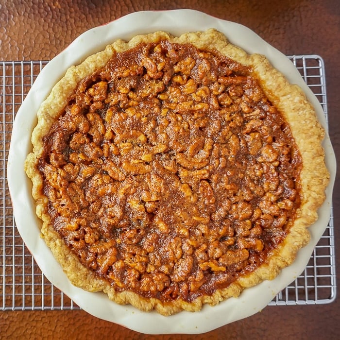 Maple Pie cooling on a wire rack