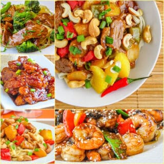 Chinese Take Out Recipes 5 photo collage for featured image
