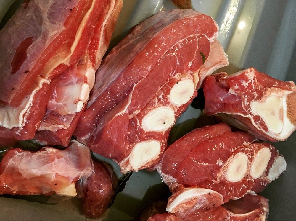 beef riblets uncooked in pan-1
