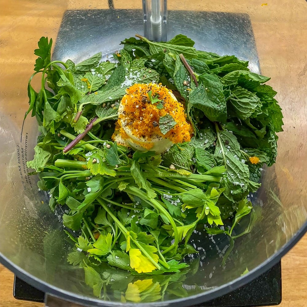 ingredients for Mint Gremolata