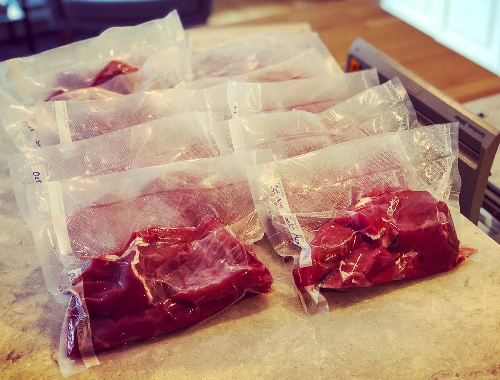 vacuum sealed salt meat