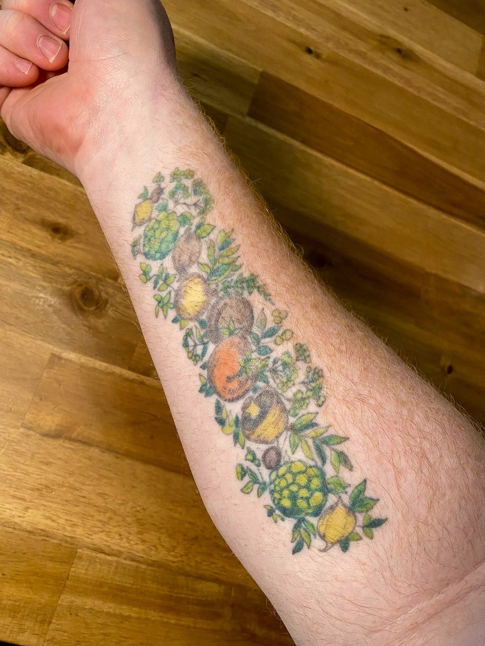 Mark's classic Corningware tattoo
