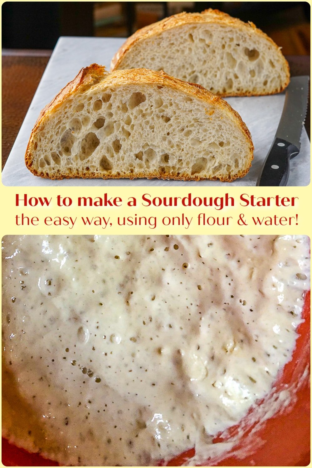 How to make a sourdough starter Pinterest Pin