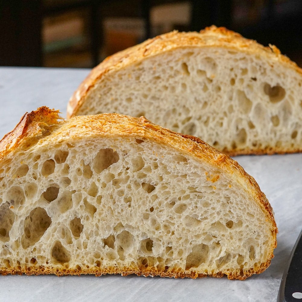 How to make a sourdough starter photo of finished loaf