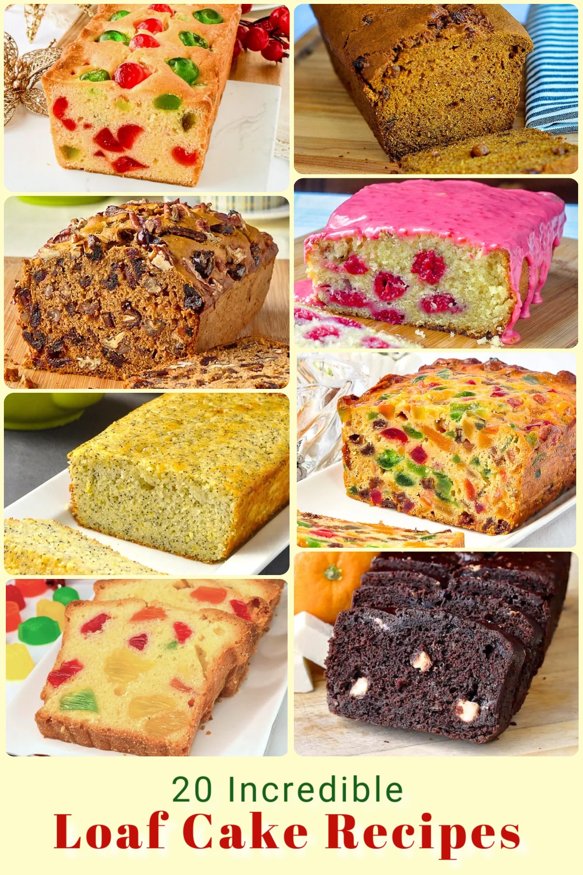 Best Loaf Cake Recipes photo collage for Pinterest