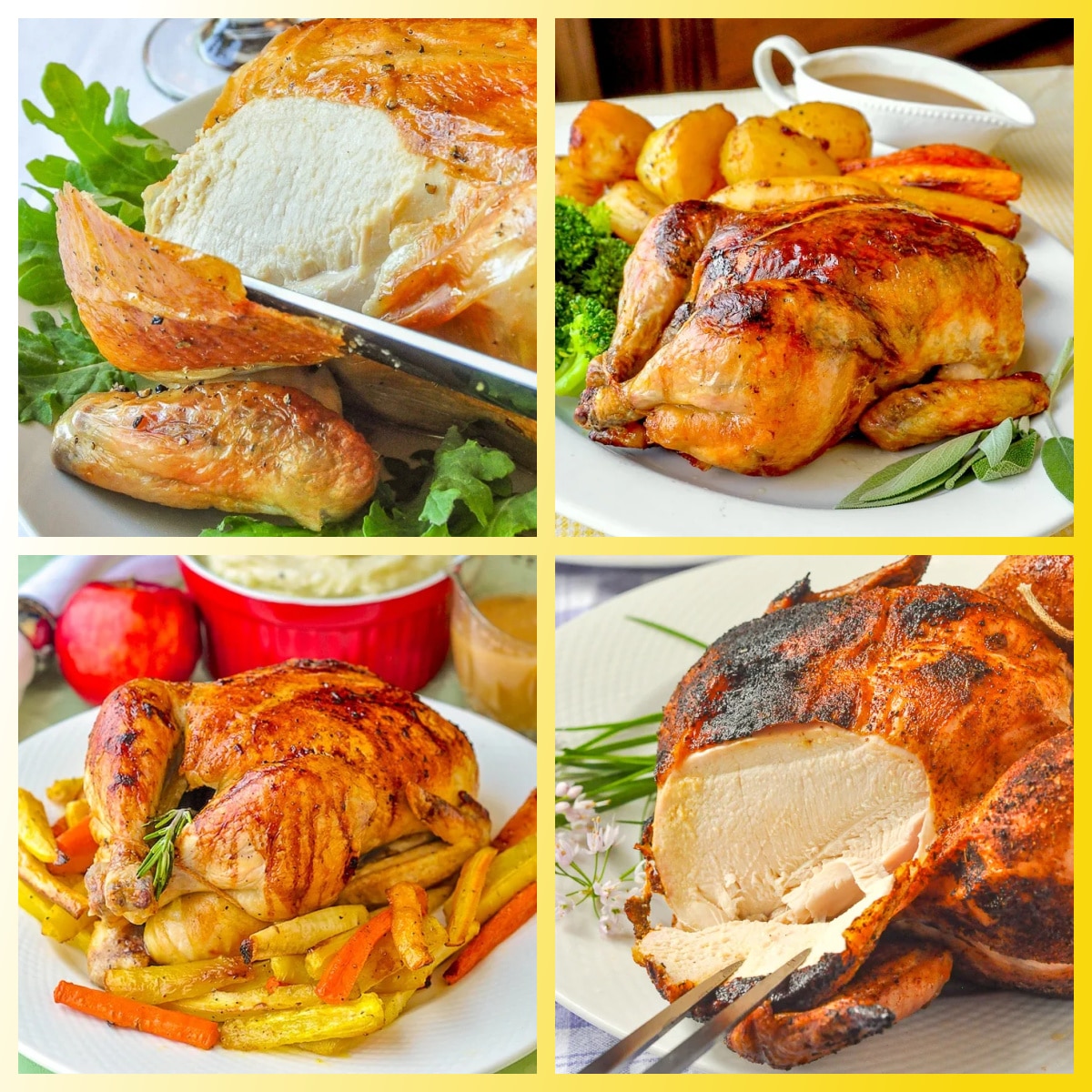 Best Whole Roasted Chicken Recipes photo collage for featured image