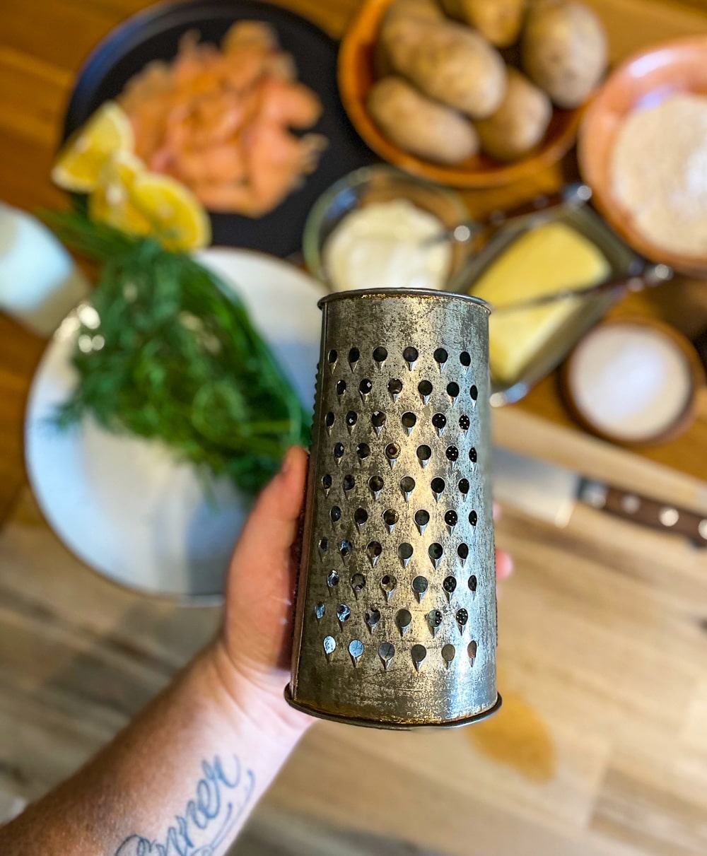Chef Mark's well used grater.