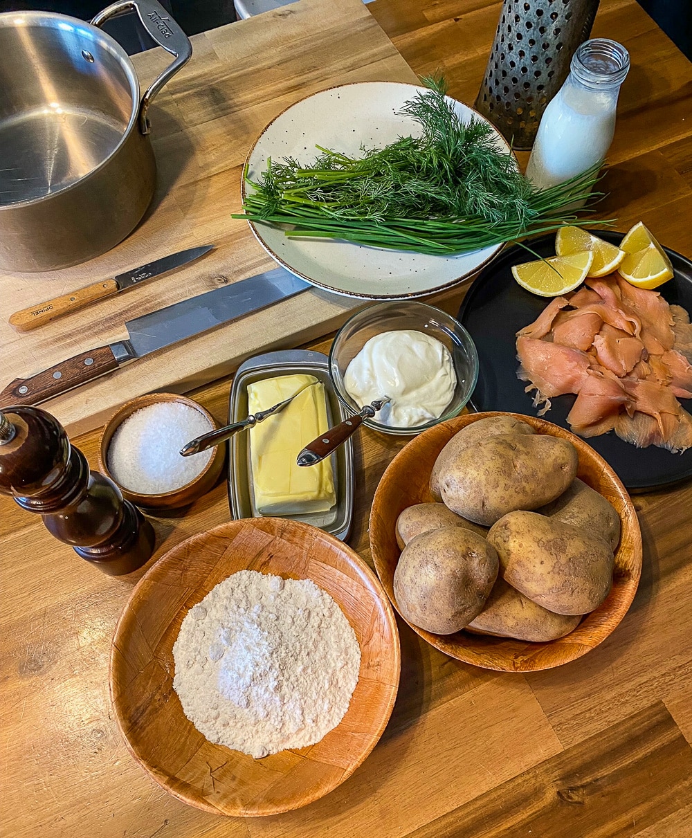 Ingredients for Irish Potato Cakes boxty