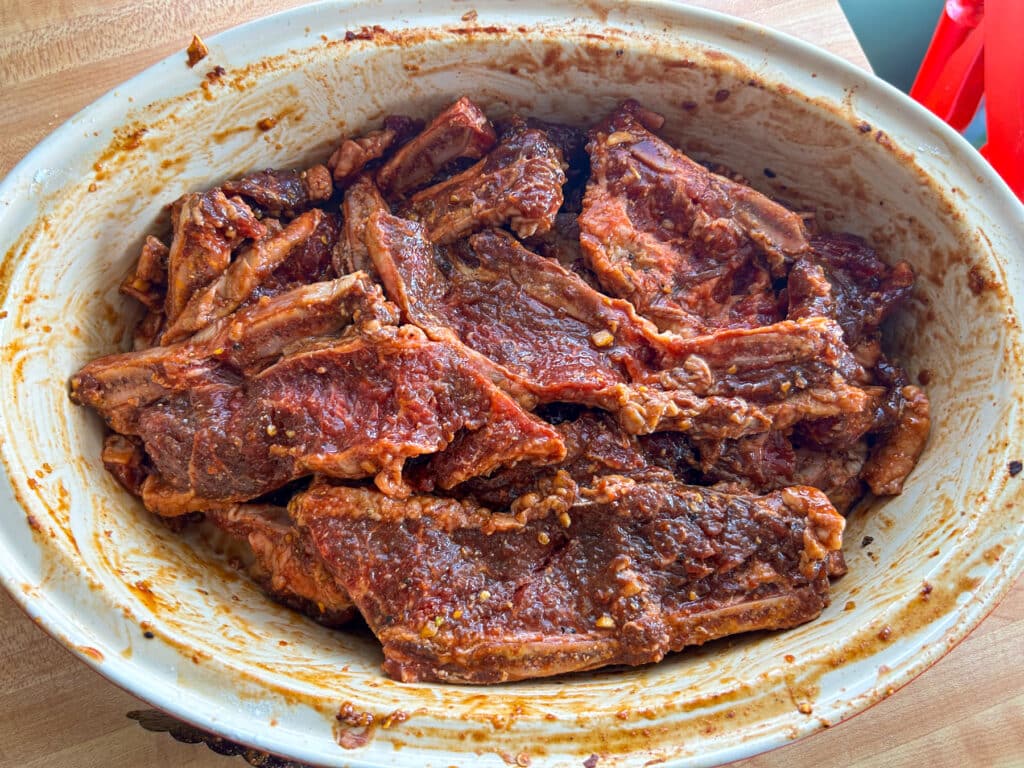 Easy Korean BBQ Short Ribs. A secret ingredient tenderizes them!