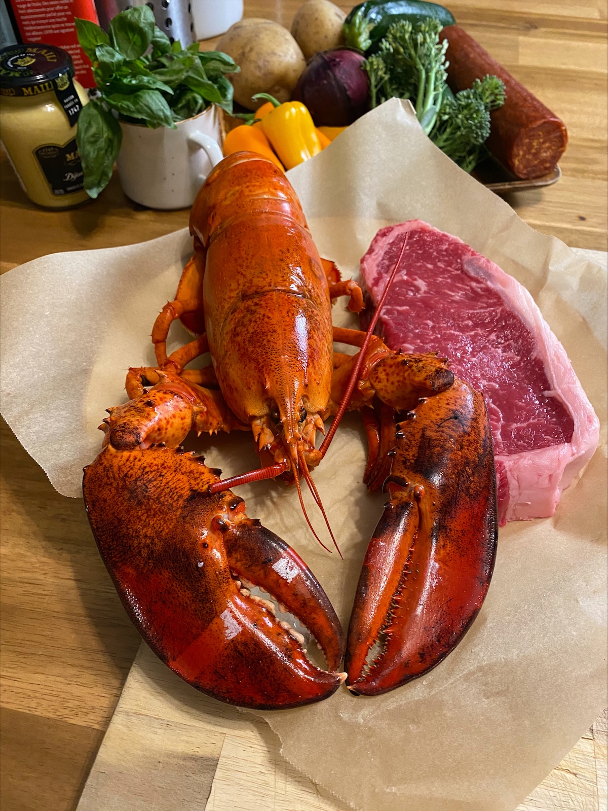 A Beautiful cooked Lobster