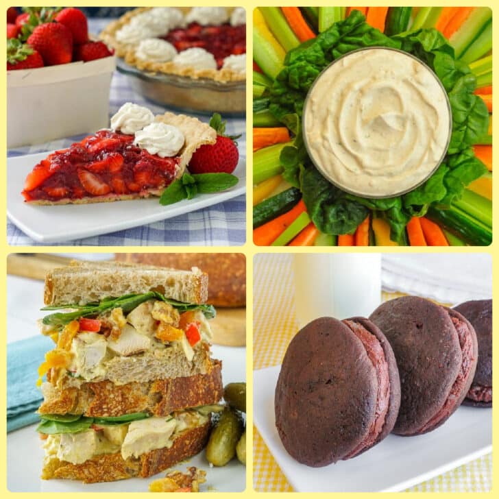 A perfect Summer Picnic Basket 4 photo collage for featured image
