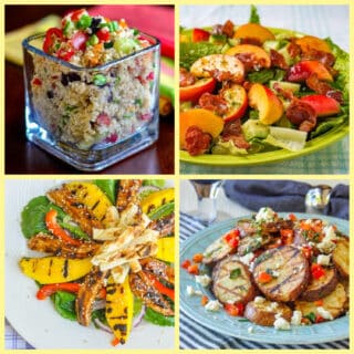 Best Summer Salads and Dressings square collage for featured image
