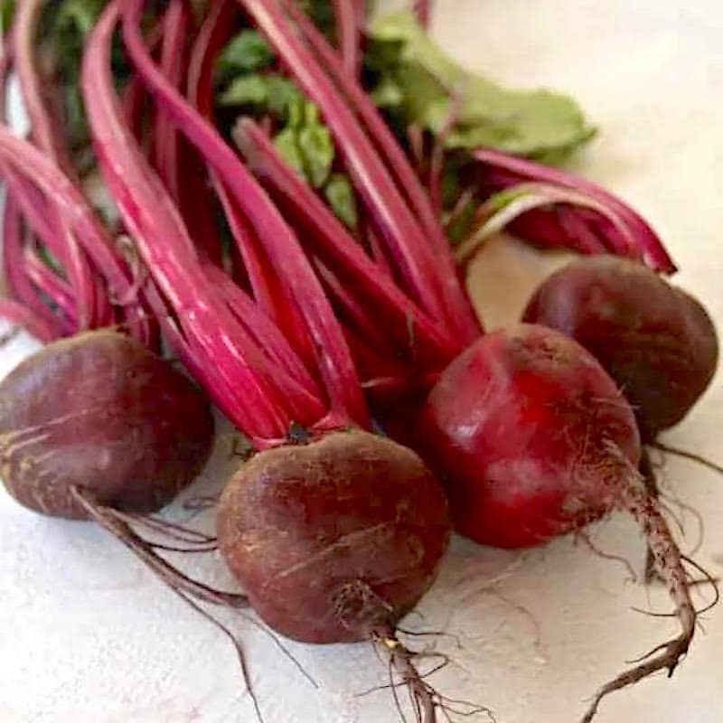 Beets on their stalks
