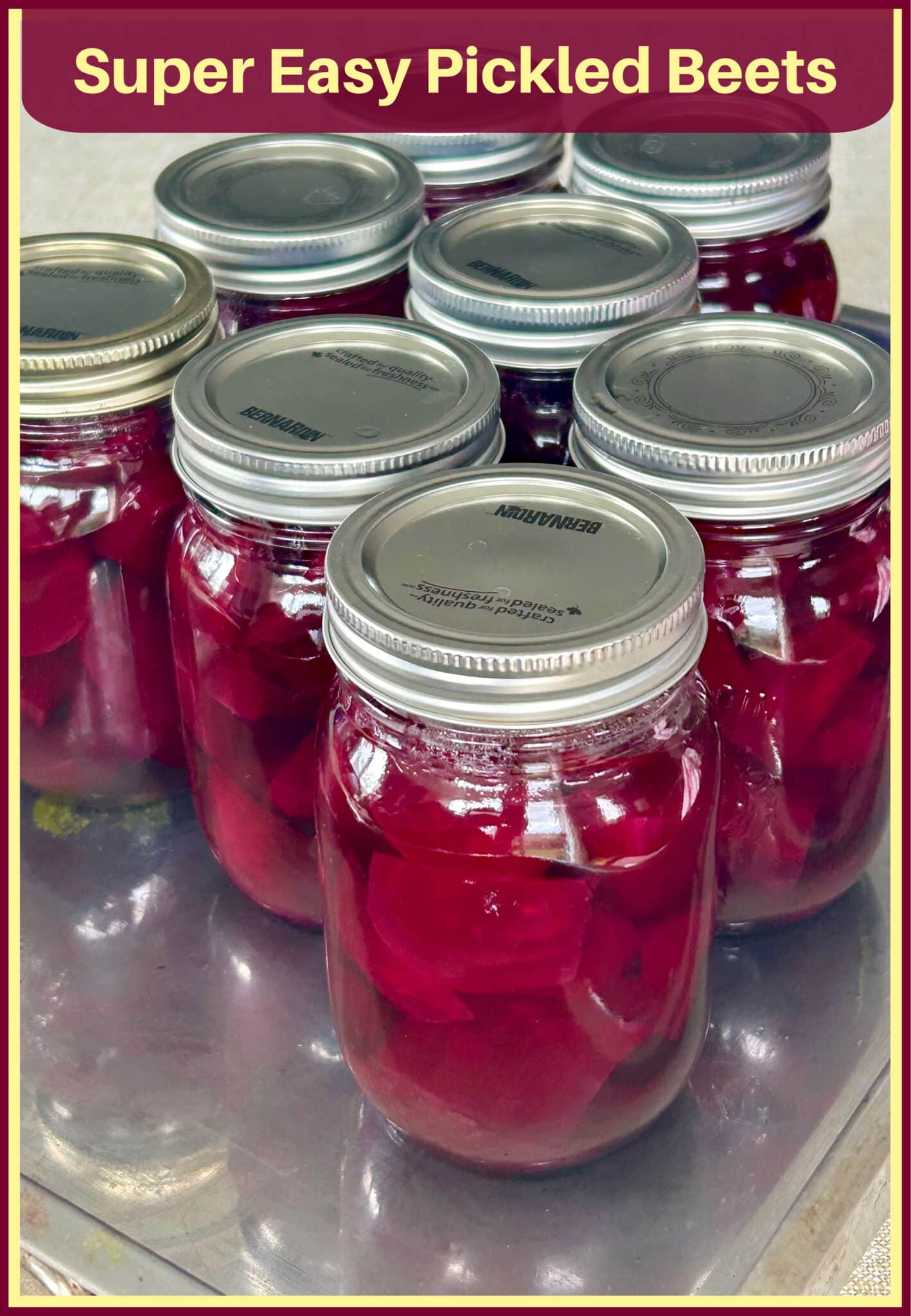 Pickled Beets photo with title text added for Pinterest