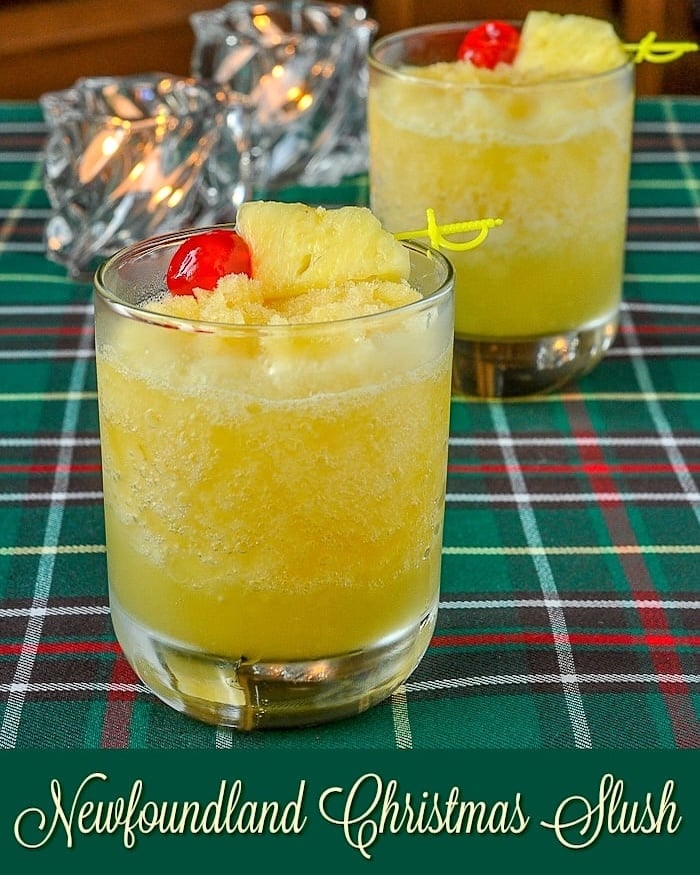 Newfoundland Christmas Slush image with title text for social media.