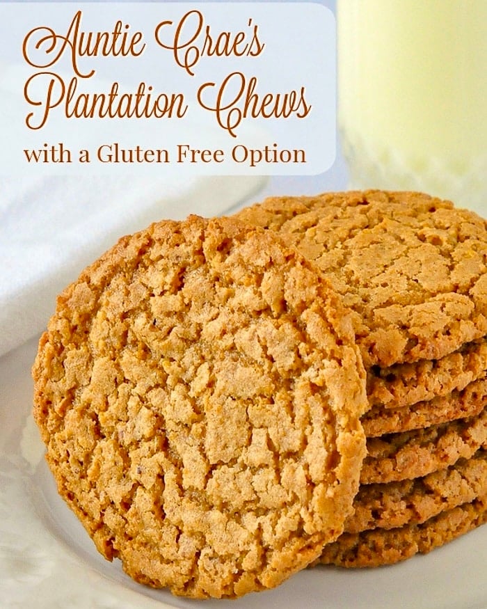 Close up photo of Auntie Crae's Plantation Chews with text name added.