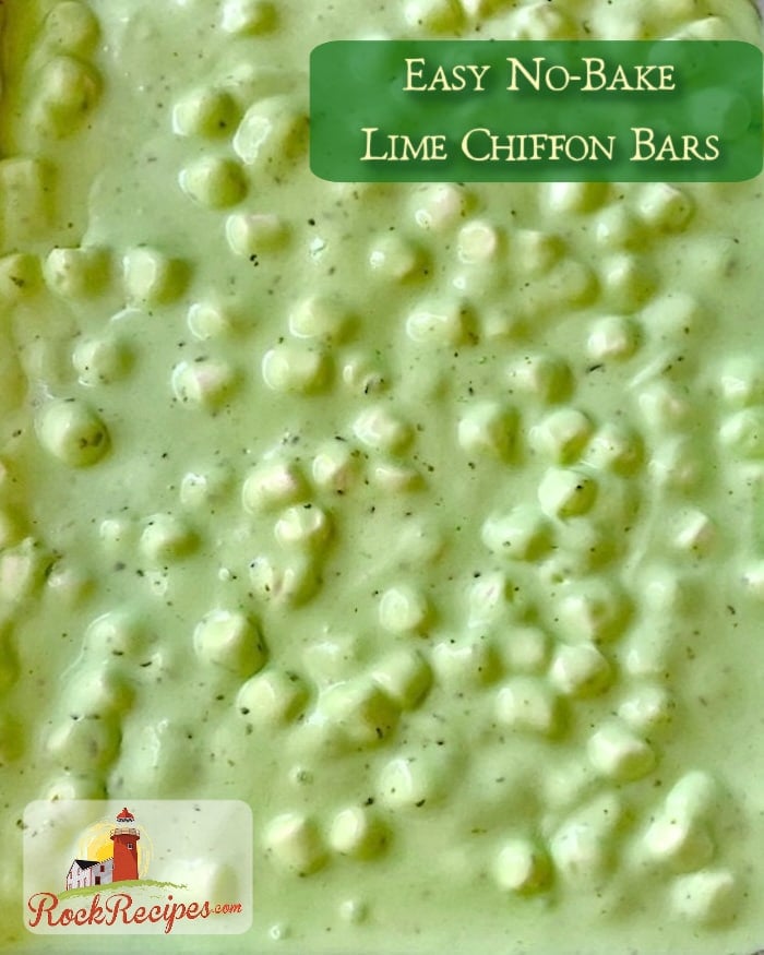 Lime Chiffon Squares photo with title text social media.