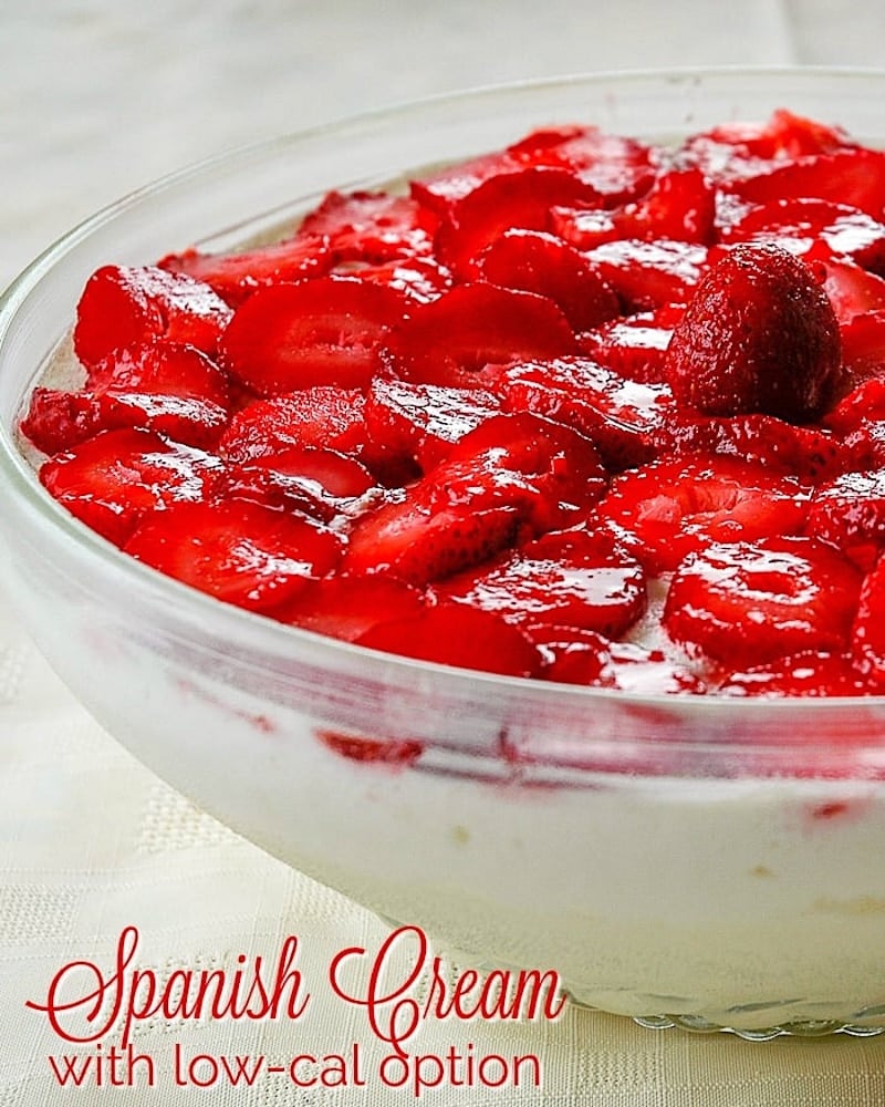 Spanish Cream photo with title text for Pinterest