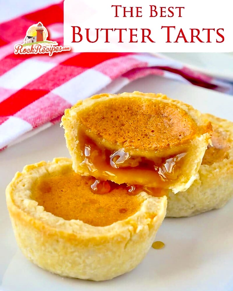 The Best Canadian Butter Tarts image with title text added for social media posts.
