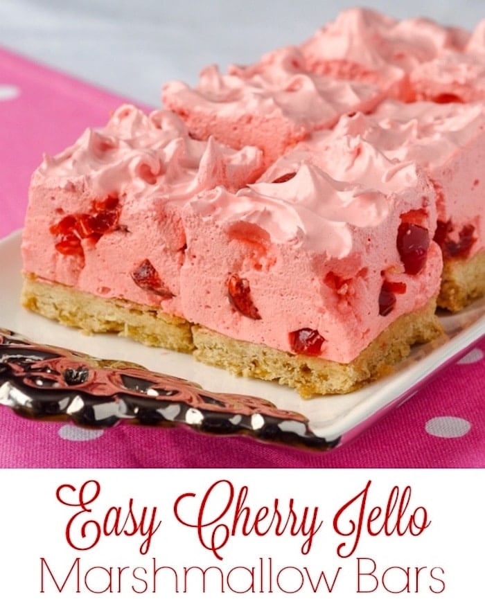 Cherry Marshmallow Bars, image with title text