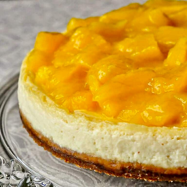 Mango Flan with Gingersnap Crust photo of the whole flan