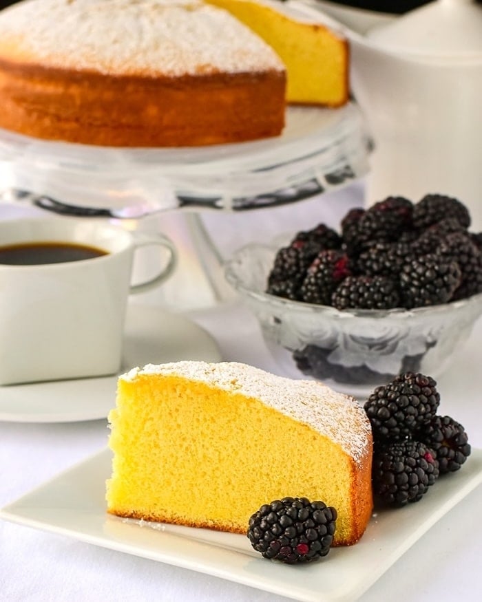 Condensed Milk Cake photo with title text added for Pinterest