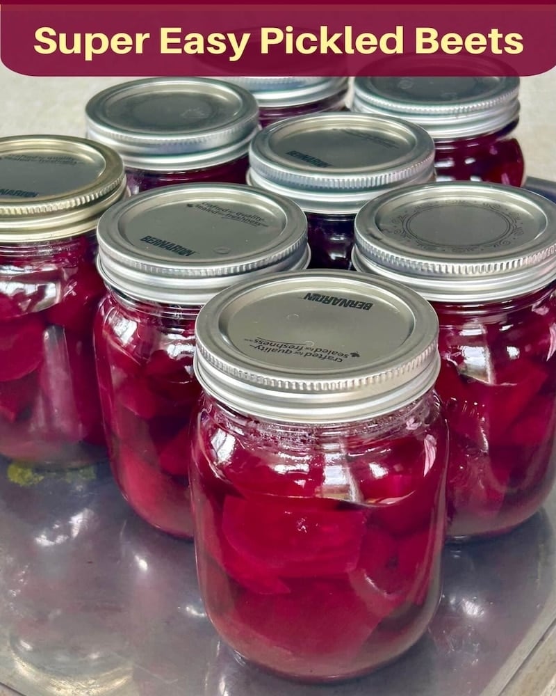 Pickled Beets photo with title text added for Pinterest