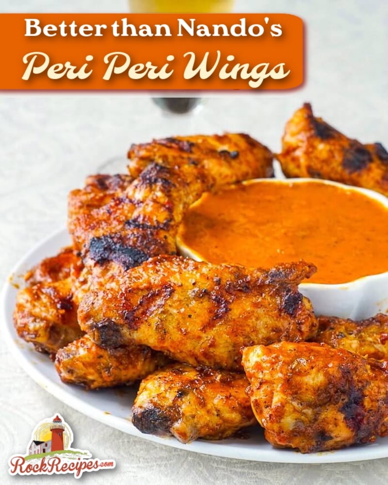 Better than Nando's Peri Peri Wings with title text and logo branding added for social media posts.