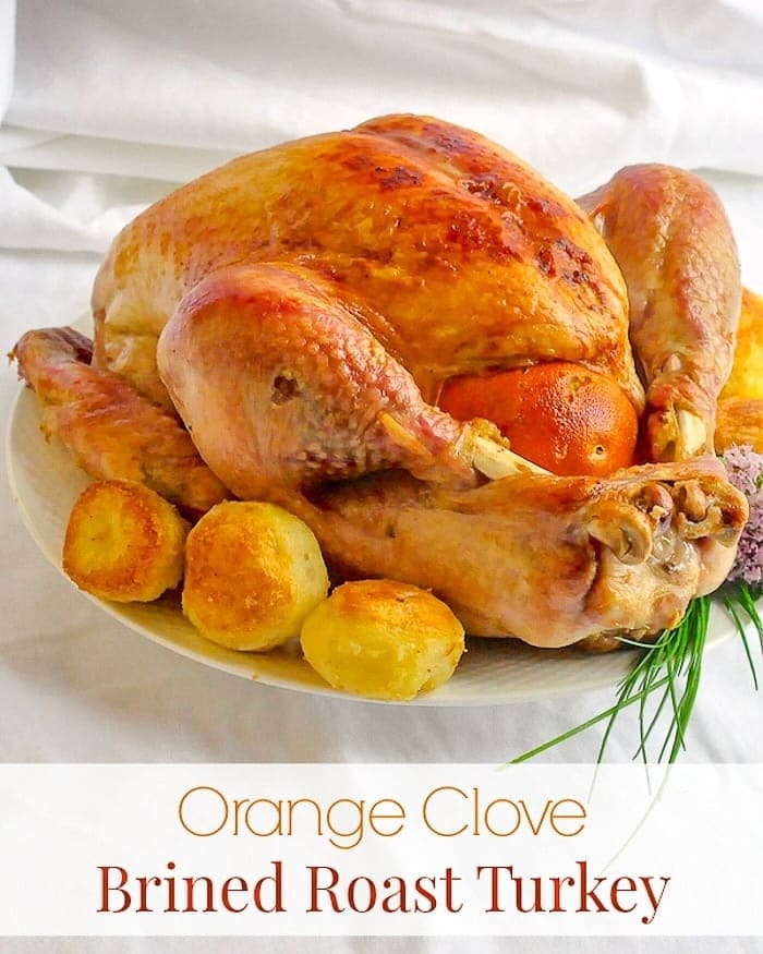 Orange Clove Brined Roast Turkey photo cropped for Facebook and Instagram