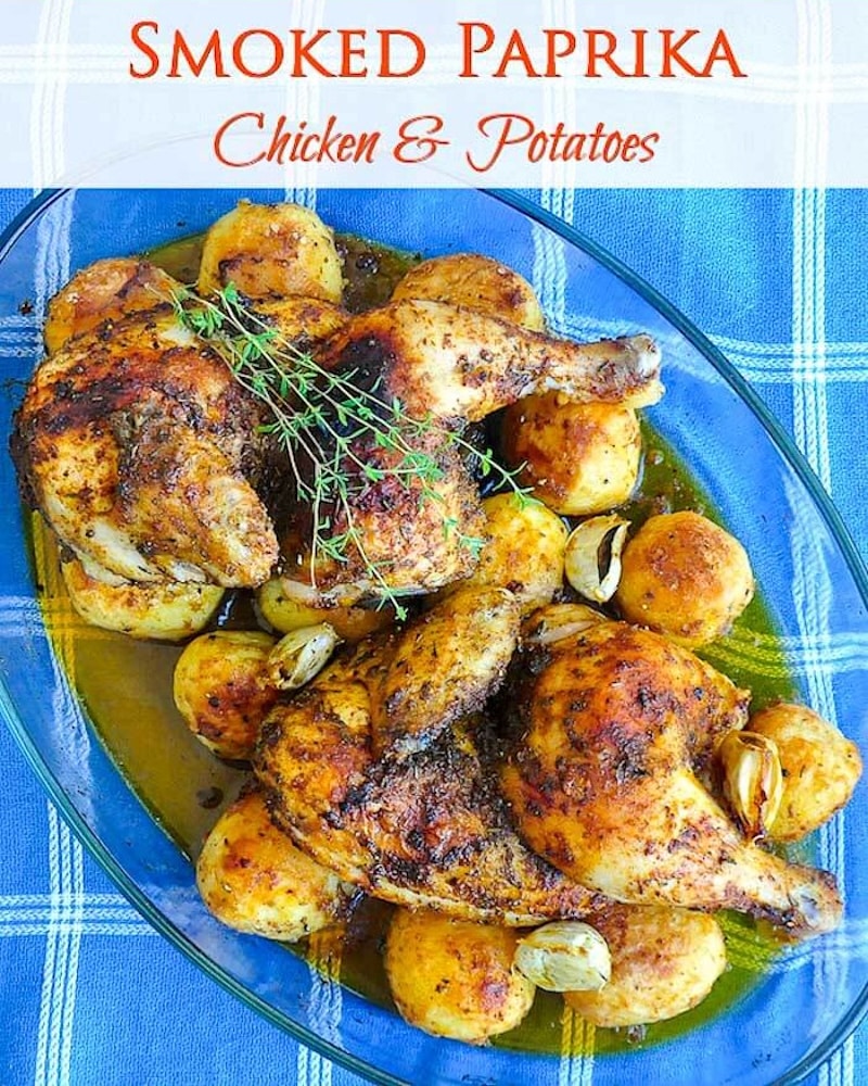 Smoked Paprika Chicken and Potatoes image with title text
