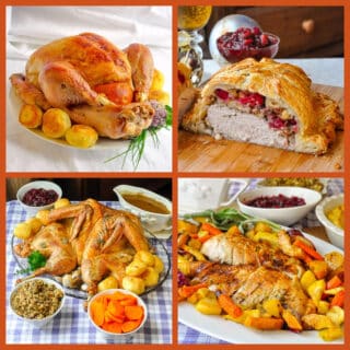 Best Roast Turkey Recipes collage for featured image .