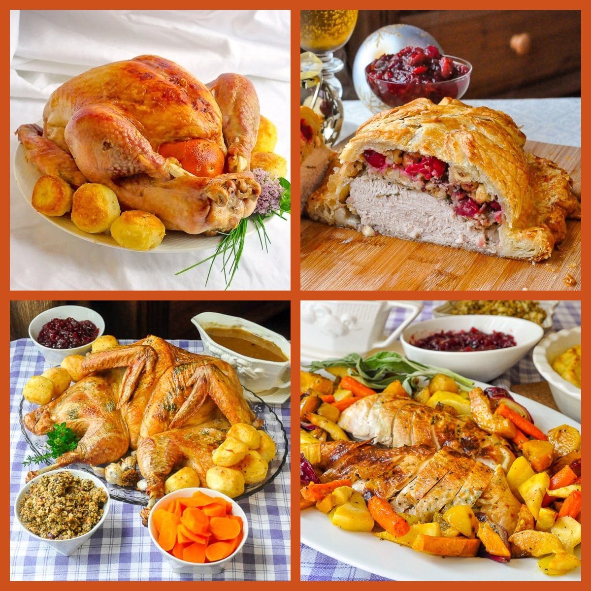 Best Roast Turkey Recipes collage for featured image .