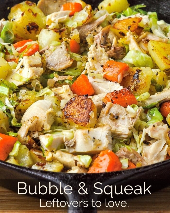 Bubble and Squeak photo with title text added for Pinterest