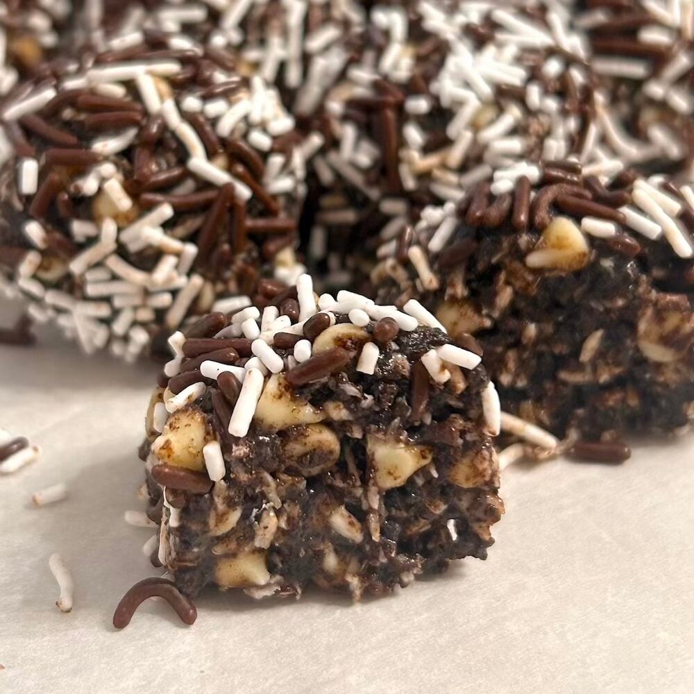 Reindeer Farts Close Up photo showing the inside of the cookie cropped for featured image