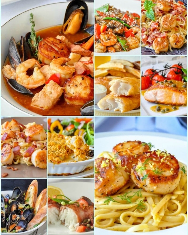 20 Best Seafood Dinner Recipes photo collage  for social media