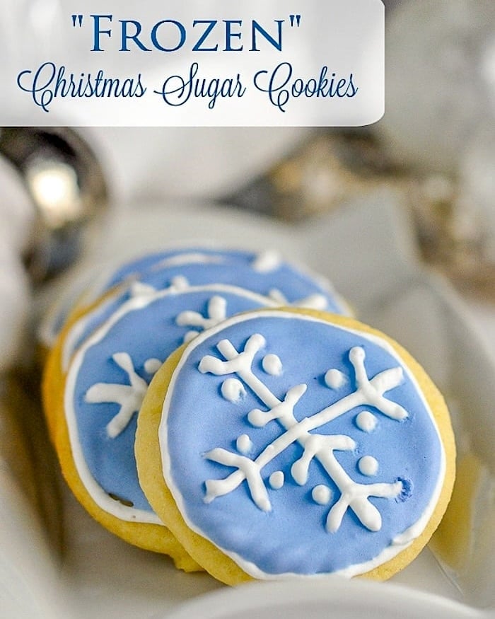 Christmas Sugar Cookies image with title text for Pinterest