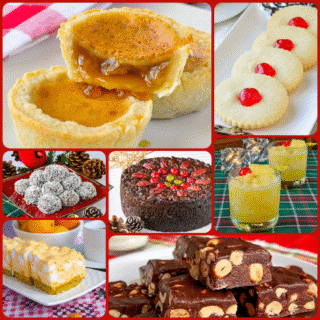 Top Ten Christmas Recipes photo collage for featured image