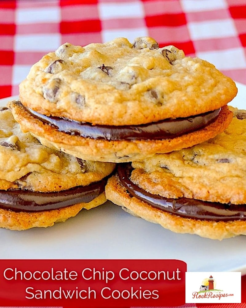 Chocolate Chip Coconut Sandwich Cookies Copyright Barry C. Parsons https://www.rockrecipes.com/chocolate-chip-c&hellip;sandwich-cookies/