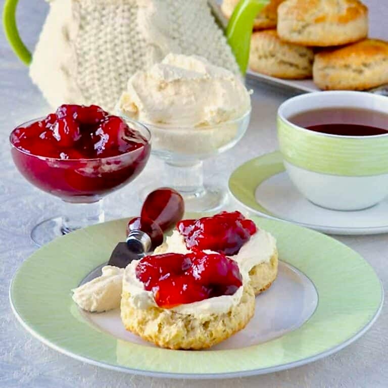 Homemade Clotted Cream on Proper English Scones