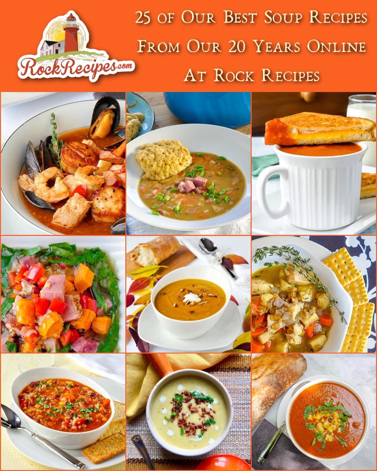 Best Soup Recipes Collage for social media posts