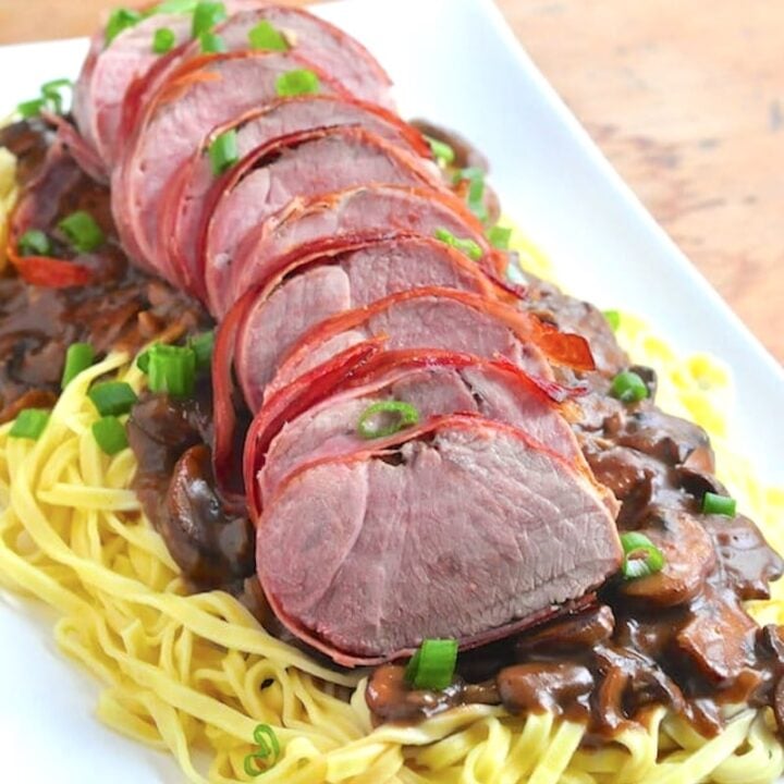 Prosciutto Pork Tenderloin Marsala close up photo for google featured image