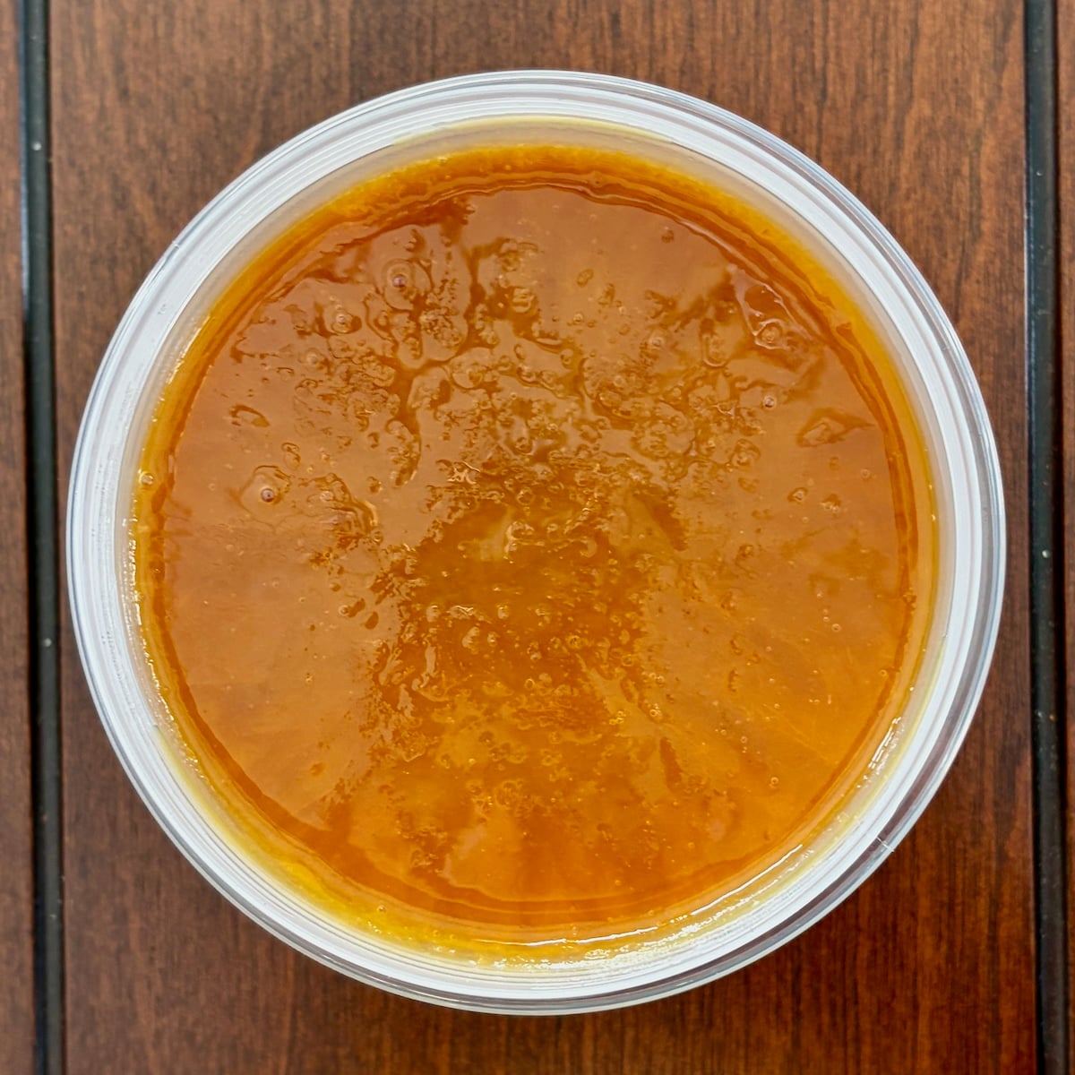 Homemade Orange Juice Concentrate overhead shot of frozen concentrate