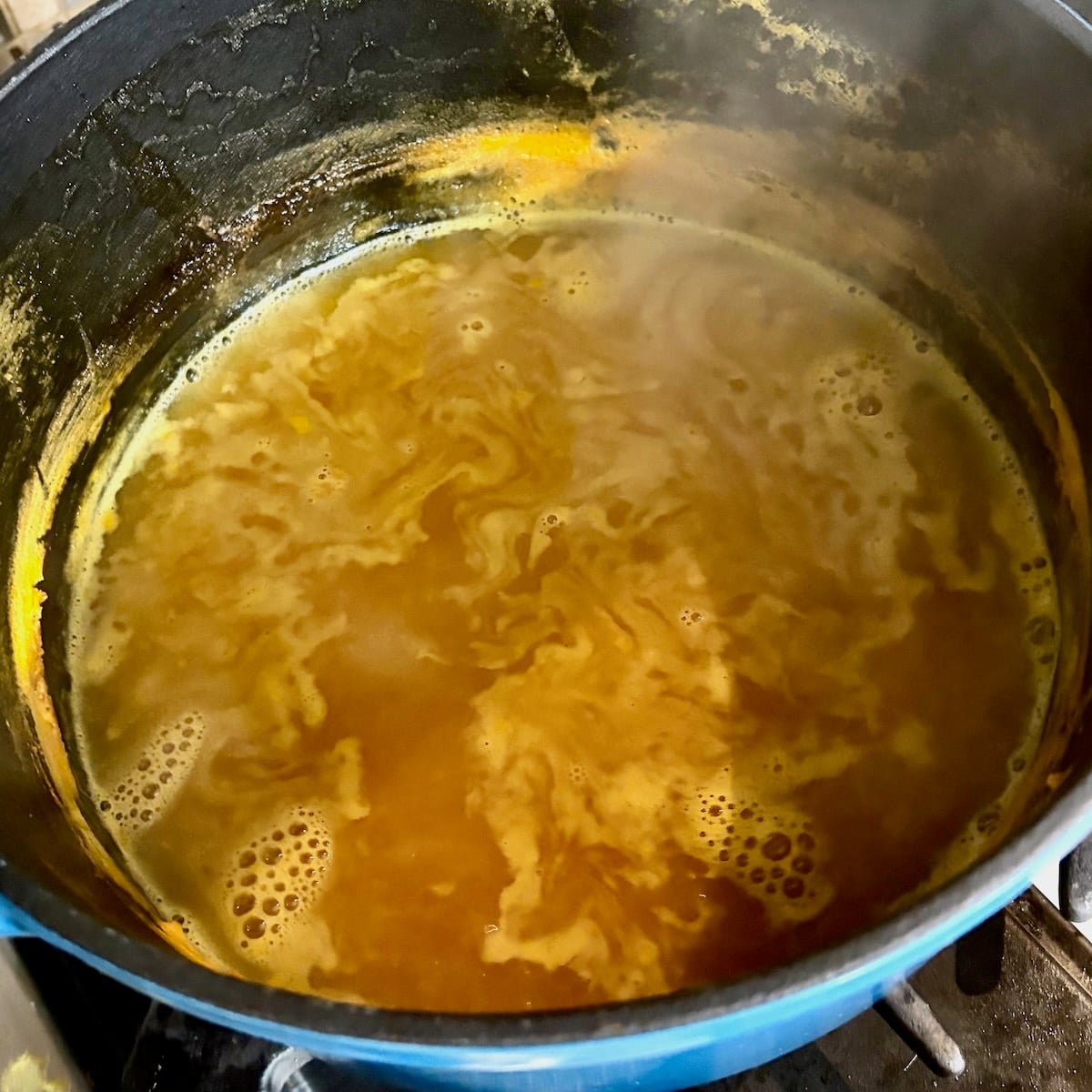 Homemade Orange Juice Concentrate photo of juice boiling
