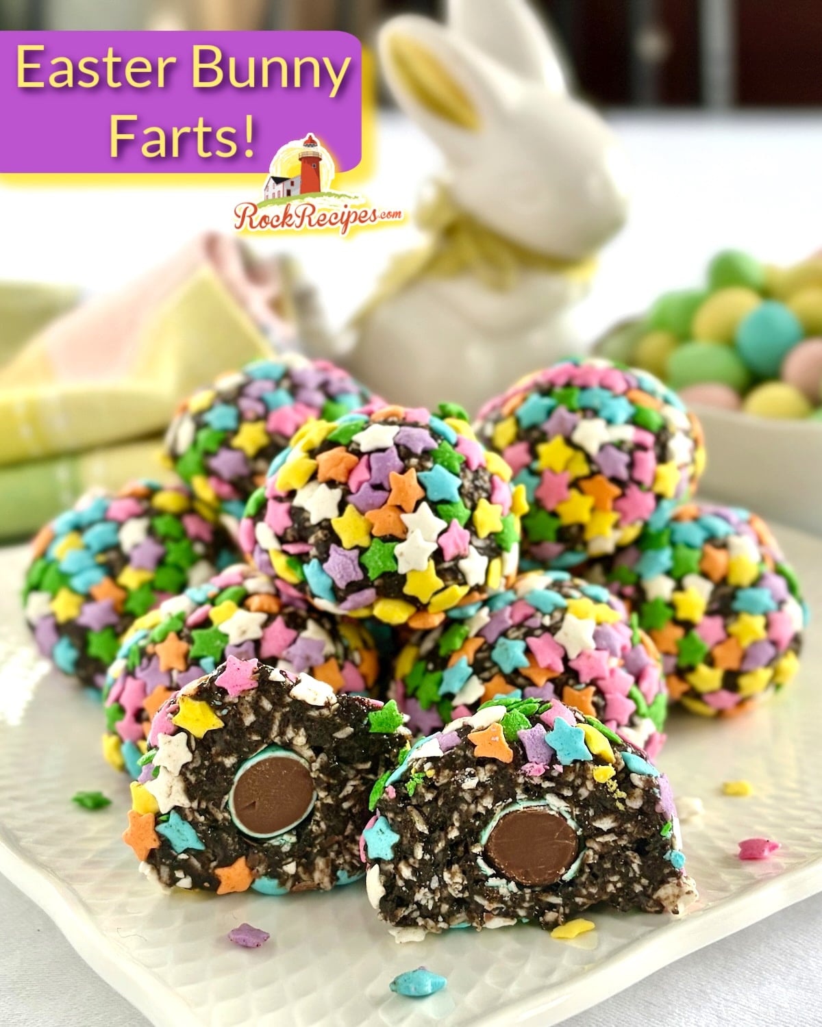 Photo of Easter Bunny Farts with title text added for Pinterest.