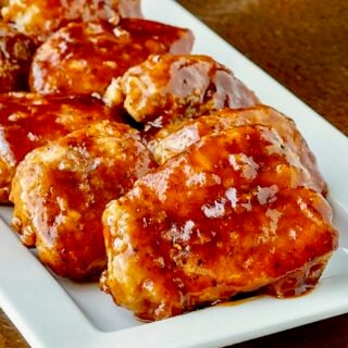 Honey Garlic Barbecue Chicken close up square cropped featured image